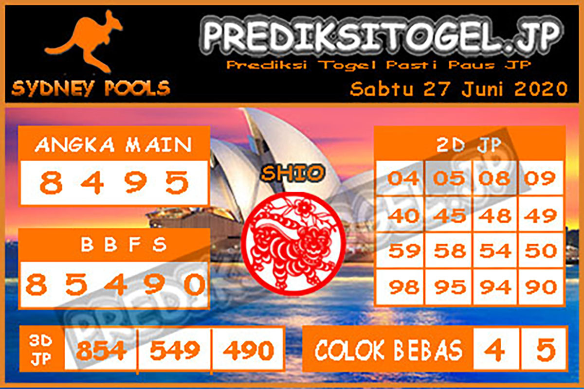 Prediksi Syair Togel Sydney Sabtu 27 Juni 2020