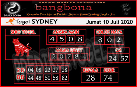 Syair Prediksi Bangbona Sydney