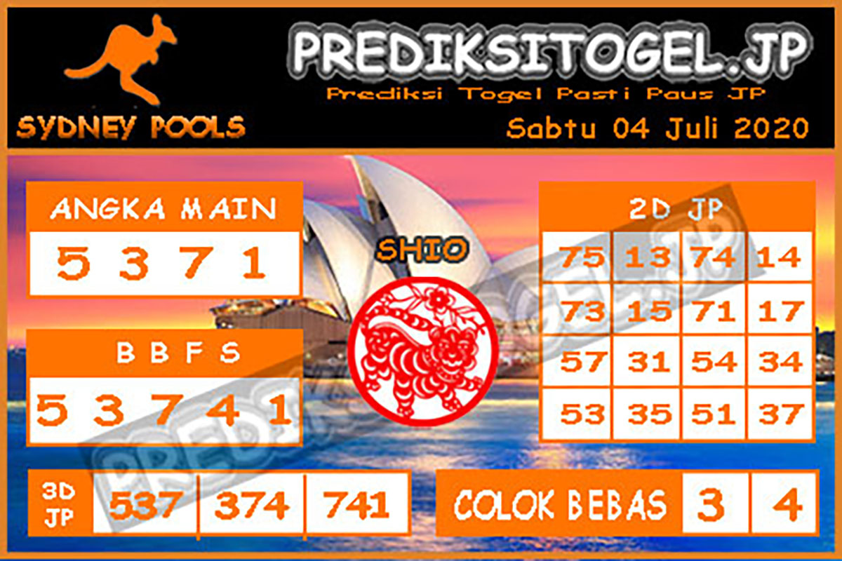 Prediksi Syair Sydney Sabtu 04 Juli 2020